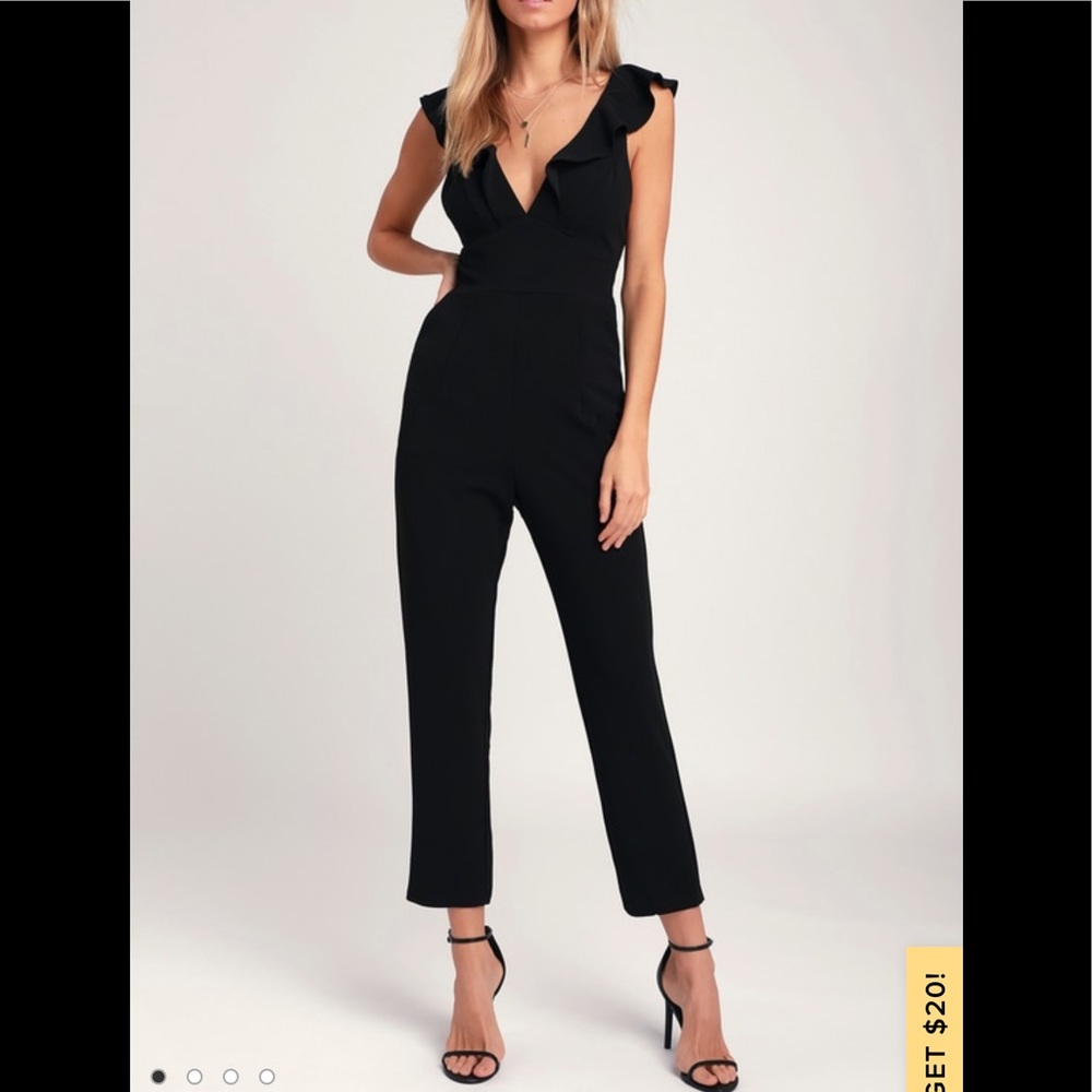 Black Ruffled Jumpsuit